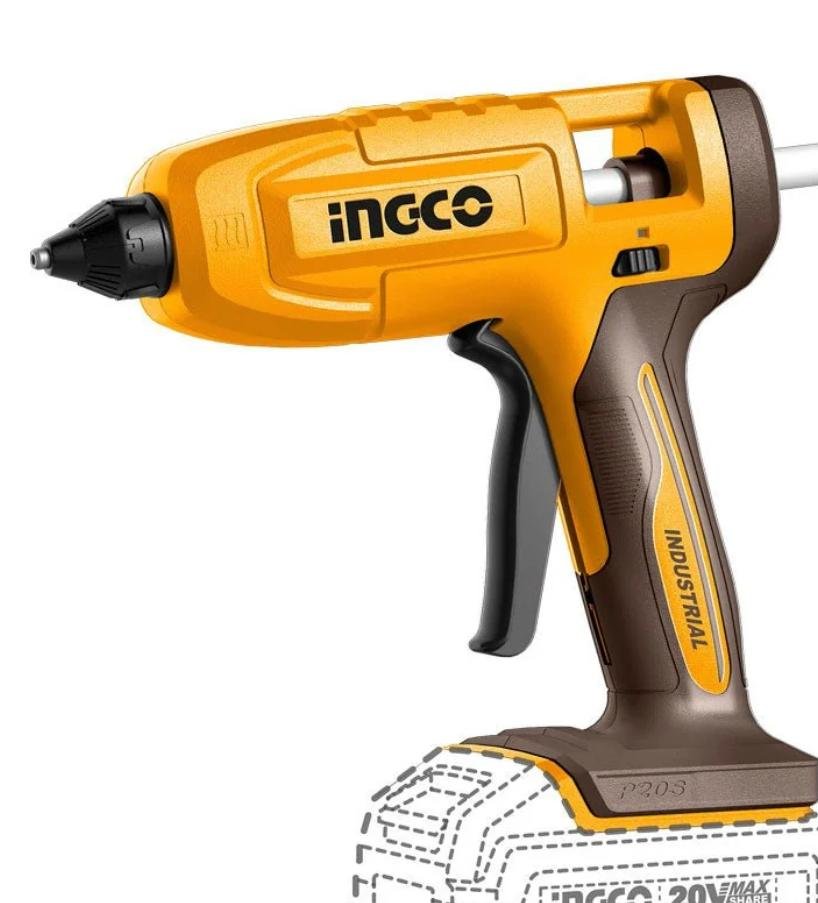 INGCO PISTOLA PARA SILICONA 20V INCLUYE 3 BARRAS CGGLI2030