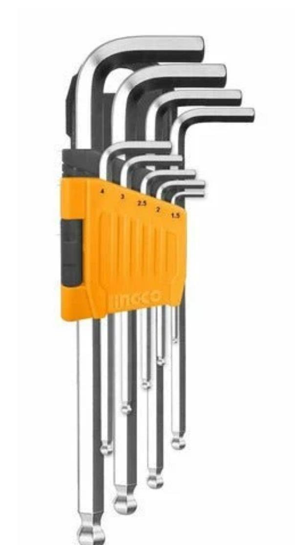 INGCO SET LLAVE ALLEN PUNTA BOLA 1.5*10MM 9PCS HHK12092