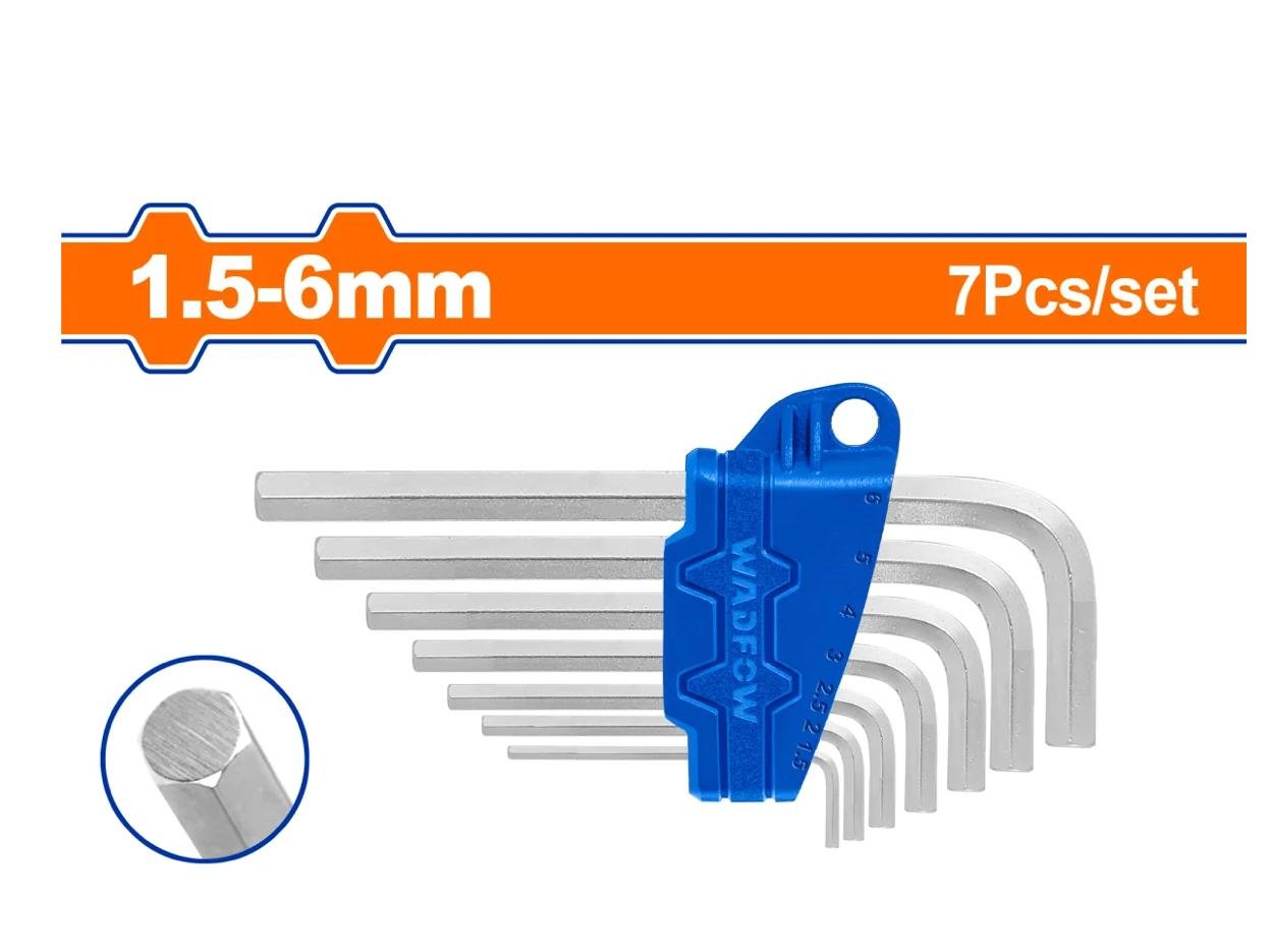 WADFOW JUEGO DE LLAVE ALLEN 7 PCS 1.5MM 6MM WHK1671